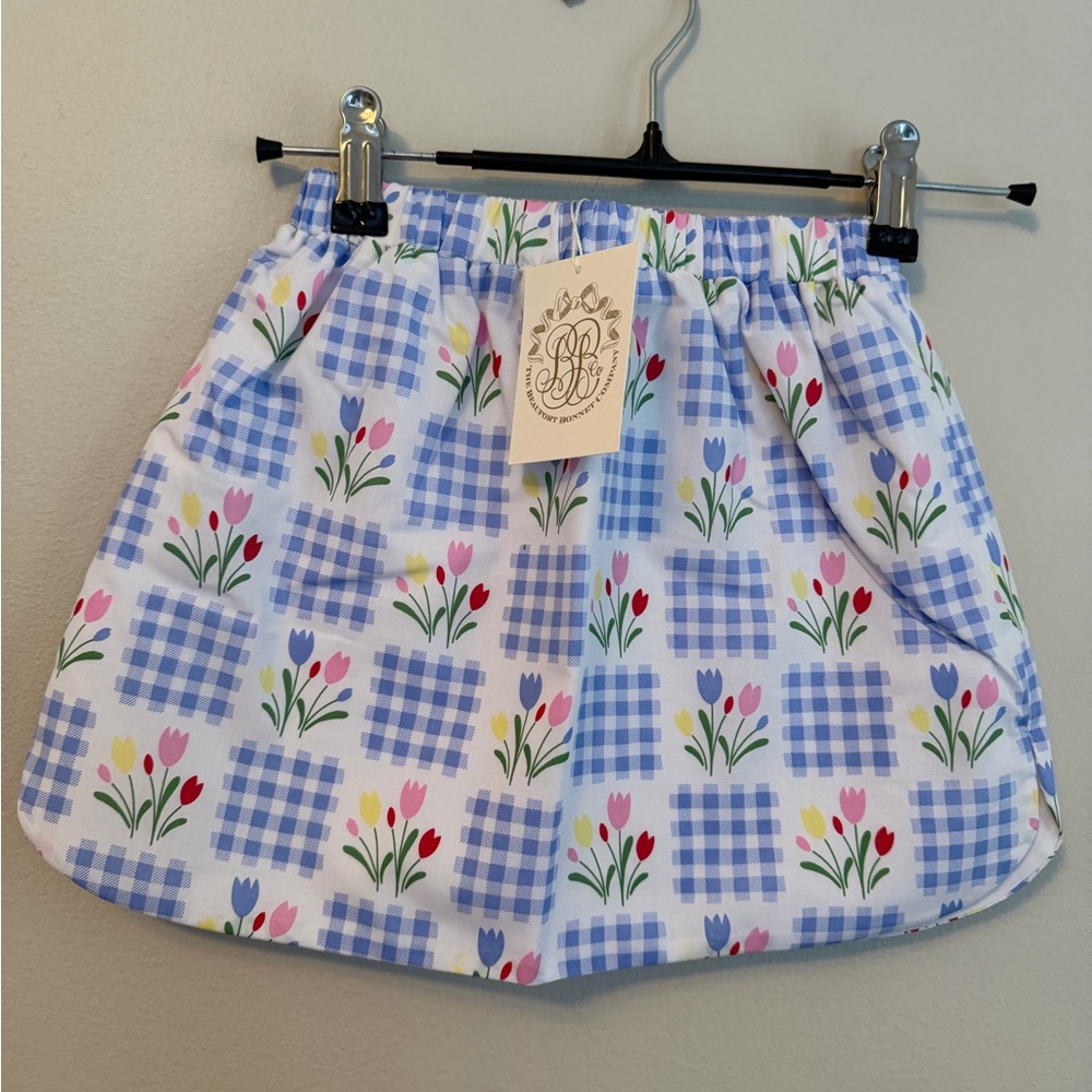 The Beaufort Bonnet Company Tulip Floral Gingham Skirt